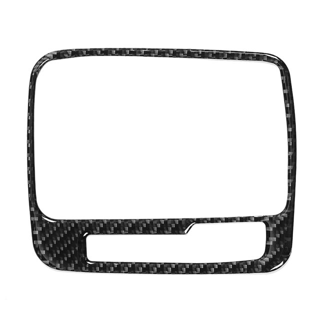 Panel de cambio de marchas de fibra de carbono para conducción a la izquierda, moldura de cubierta de marco para VW Touareg 2011-2018