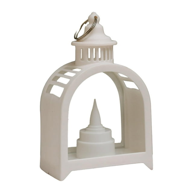 Linterna decorativa para velas, farol decorativo colgante con gancho, farol decorativo pequeño para colgar en festivales, bodas y fiestas Blanco