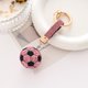 thumbnail image 2 of Llavero de fútbol rosa a la moda con cristal de strass, 2 of 2