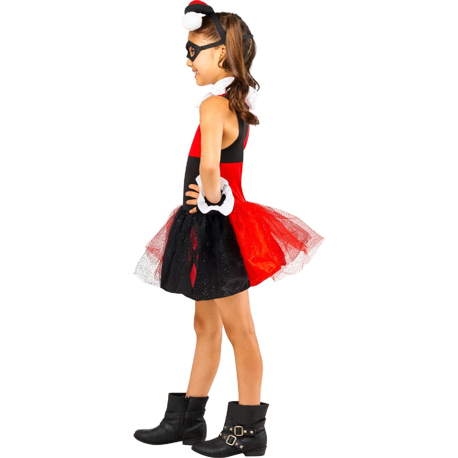 DC's Harley Quinn Halloween Costume for Children, Girls' Size L (10/12), by Rubies