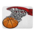 thumbnail image 1 of POGLIP Net Basketball Hoop with Cartoon Ball Rim Shot Backboard Equipment Sport Doormat Floor Rug Bath Mat 30x18 inch, 1 of 1