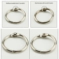 thumbnail image 1 of 50 Pieces Metal Binder Rings Albums Craft Paper Ring Office Loose-leaf Book Hoops for Home Notepad Cards Scrapbook Craft Office Binding Gold inner 25mm, 1 of 9