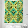 thumbnail image 1 of Damask Tapestry, Floral Motifs with Baroque Influences Classic Ornament, Fabric Wall Hanging Decor for Bedroom Living Room Dorm, 5 Sizes, Yellow Green Turquoise, by Ambesonne, 1 of 1