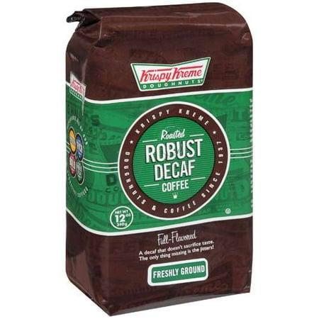 Krispy Kreme Doughnuts: Roasted Robust Decaf Full-Flavored Freshly Ground Coffee, 12 oz
