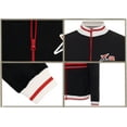 thumbnail image 5 of X-2 Men Tracksuits 2 Pieces Set Jogging Athletic Sports Set Stripe Black Size XL, 5 of 6