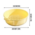 thumbnail image 2 of IPEWLEX Double Layer Vegetable Washing Basin - Transparent Food Plastic, Drainage Basket for Home Kitchen, 2 of 5