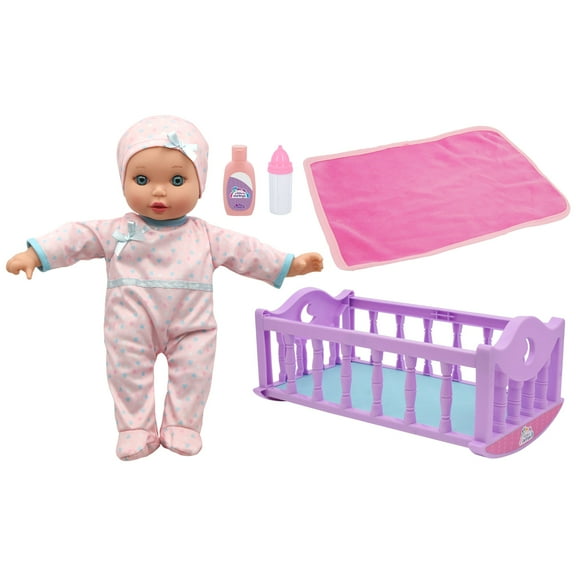 Little Darlings: Crib Time Fun - 12" Doll Playset, New Adventures, Children's Pretend Play, Ages 2 
