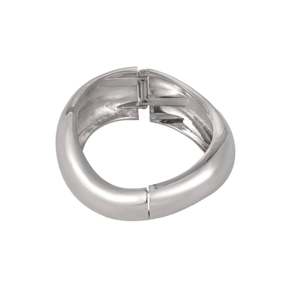 Time and Tru Silvertone Geo Hinge Bracelet