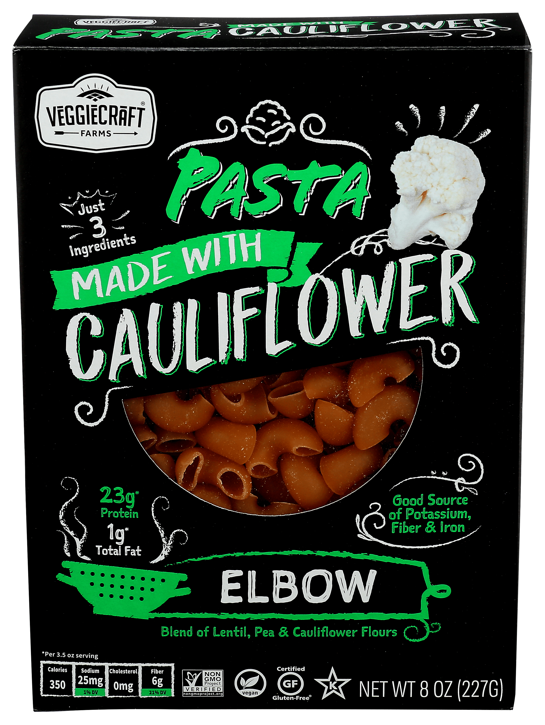 8OZ VEGGIECRAFT CAULIFLOWER PASTA ELBOW Pack Of 12