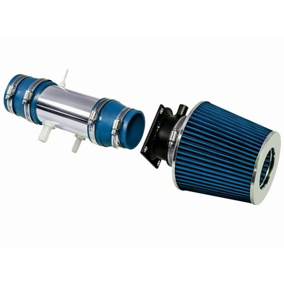 Rtunes Racing Short Ram Air Intake Kit Filter Combo BLUE Compatible For 91-95 Nissan Pathfinder/Pickup V6 XE SE …