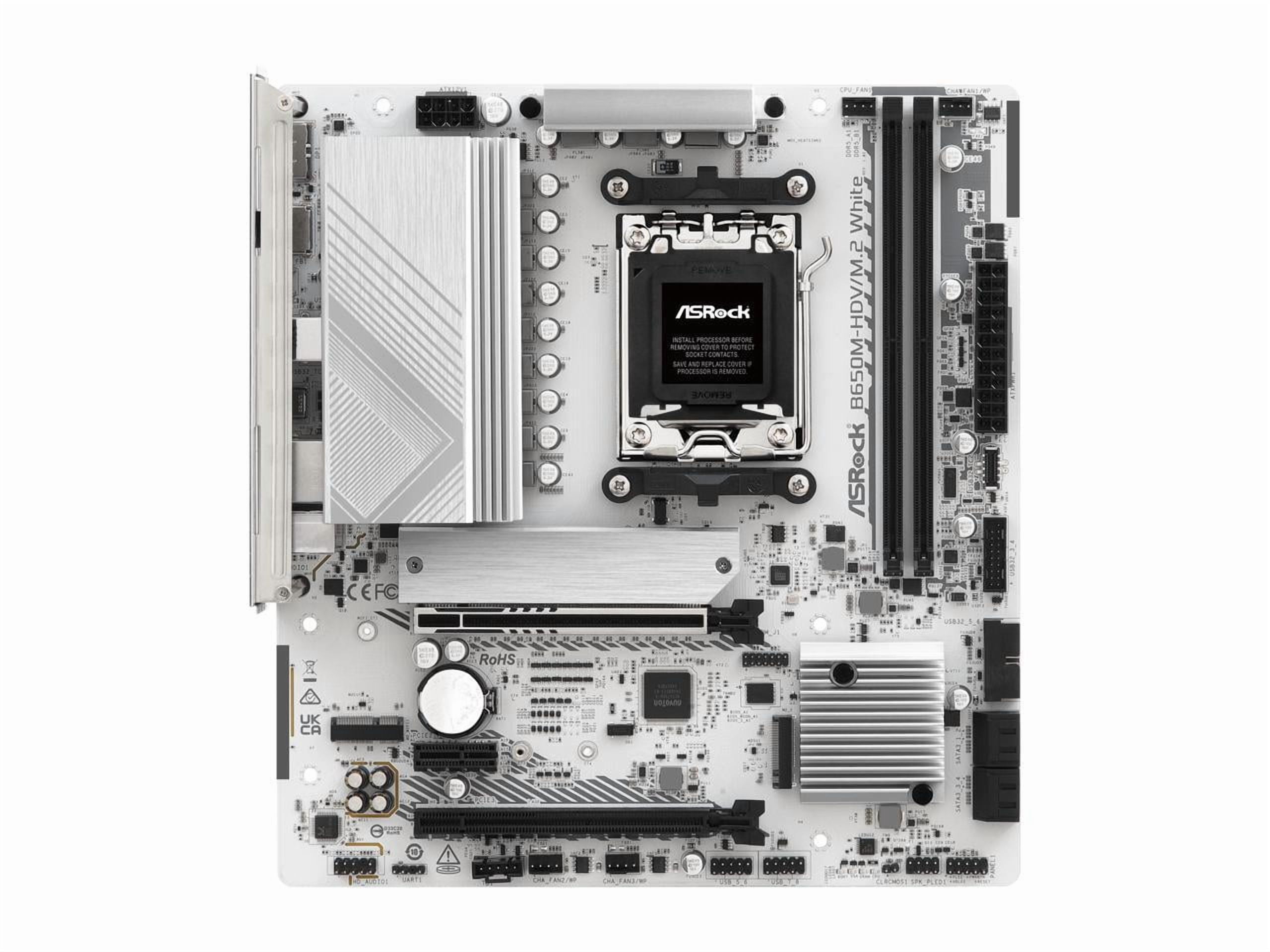 ASRock B650M-HDV/M.2 White AM5 AMD B650 Micro ATX Motherboard