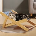 thumbnail image 3 of Tumbona ajustable para gatos, sillón reclinable de madera para gatos, cama para gatos, 3 of 8