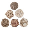 thumbnail image 2 of Set of 6 Decorative Balls for Centerpiece Bowl Fillers, Assorted Rattan Wicker Balls Spheres Orbs, Vase Fillers, Home Table Decor, 2 of 4