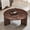 Brown, variant on Aitjunz 33" Round Coffee Table, Modern Wood Center Table with Unique Pedestal Base for Living Room, Natural