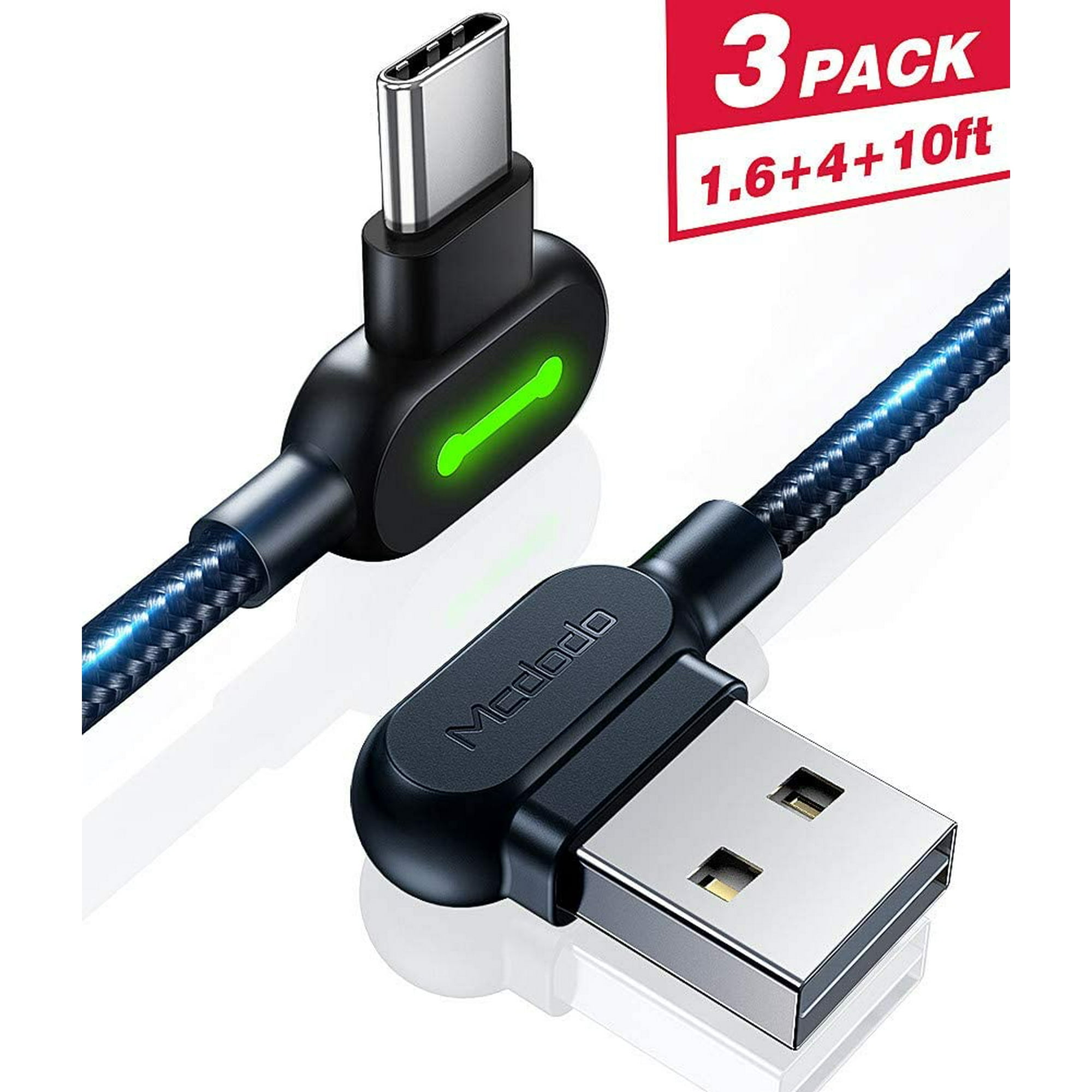 Mcdodo USB C Charge Cable, 【3 Pack QC Fast Charging Nylon Braided Type C Cable, USB C Charging Cord | Walmart Canada