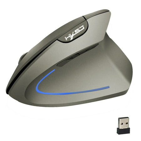 Gaming Mouse 10m Wireless Ultra-thin 2.5G Compatible with Notebook, PC, Laptop, Computer, MacBook for Windows 7/8/10/XP Vista Linux Gray and Black