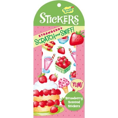 Paquete de pegatinas perfumadas de fresa Peaceable Kingdom Scratch and Sniff Peaceable Kingdom 64335600