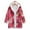 Watermelon Red, variant on Jacenvly Women Winter Coats Soft Warmth Cotton Jackets for Women Print Hooded Zipper Pocket Short Dresses for Women Casual Trendy Womens Long Sleeve Tops
