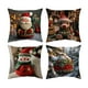 thumbnail image 2 of Fundas de Almohada Navideñas de 45X45 Cm | Fundas Decorativas | Tela Suave | Cremallera Oculta | Diseños Festivos | Juego de 4 Fundas de Almohada, 2 of 6