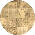 thumbnail image 1 of Ahgly Company Indoor Round Patchwork Brown Transitional Area Rugs, 6' Round, 1 of 4