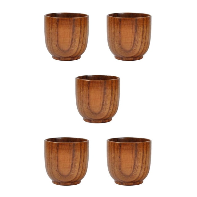 Bewildely 288ml Natural Wooden Milk Beer Mug Tea Souvenir Cup Gift Beer Mug Drink Type2
