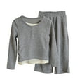 thumbnail image 2 of Cowsor Girls Fall Outfit Two-Piece Set, Soft Knit Top with Stretchy Pants, Autumn Fashion Clothes for Toddler Girls, 2 of 5