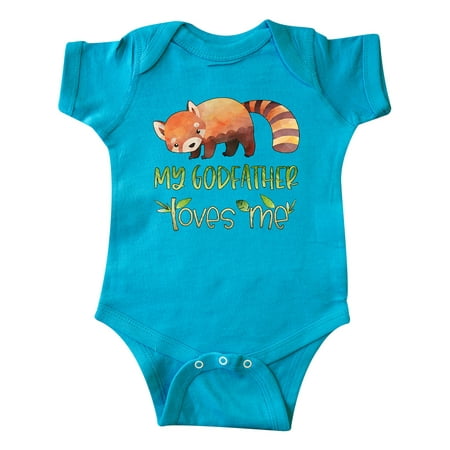 

Inktastic My Godfather Loves Me Cute Red Panda Gift Baby Boy or Baby Girl Bodysuit