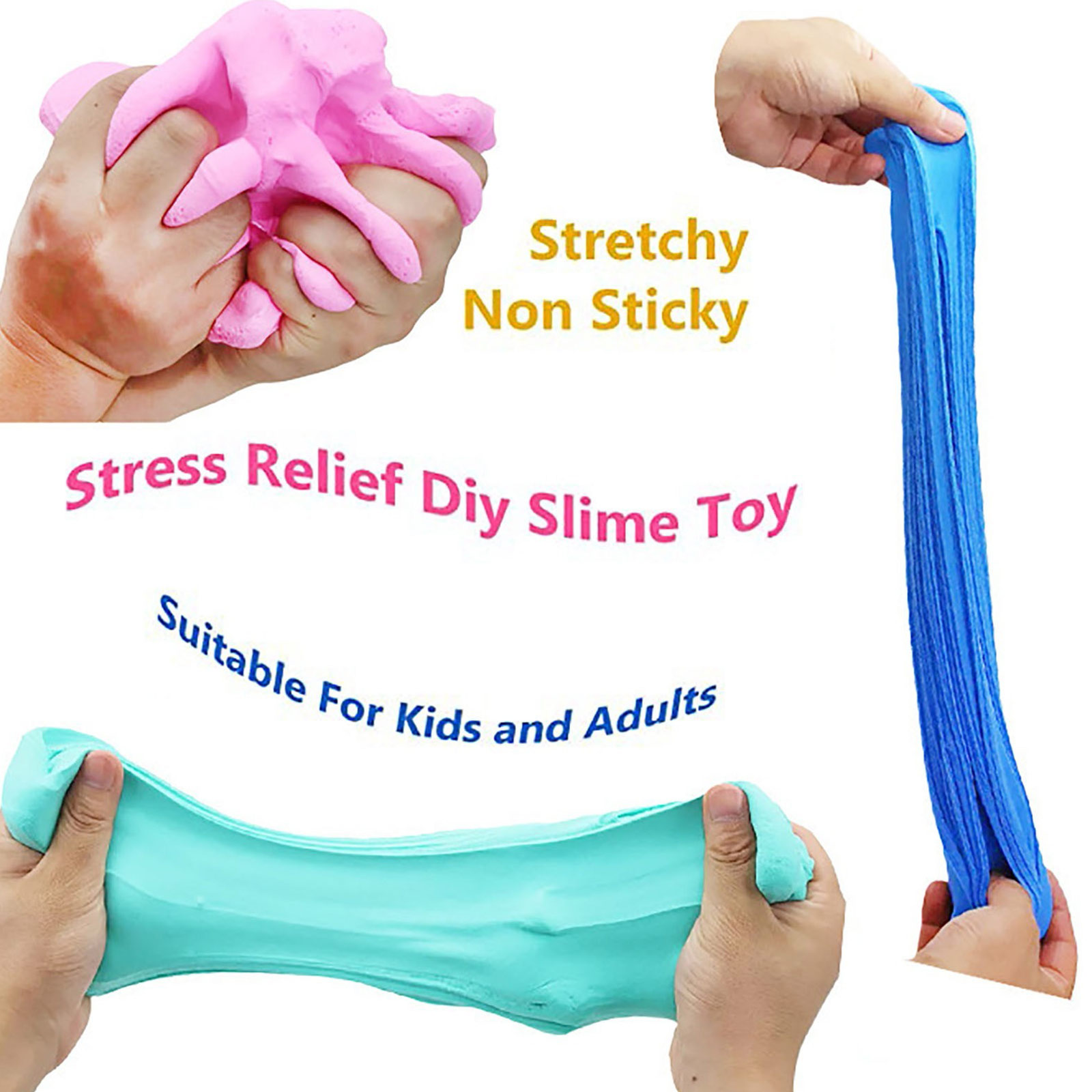 9Pc Slime Christmas Xmas Glue Set, 9 Colors Non-Toxic Play Putty, Sensory Toys For Kids, Stress Relief Fidget Supplies For Boys Girls Toddlers