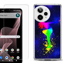 Phone Case for Cricket Icon Plus 2026, with Screen Protector, by OneToughShield - Cosmos Dance