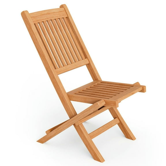 YYAo Patio Dining Chairs,Outdoor Bistro Chairs,Indonesia Teak Wood Patio Folding Dining Chair with Slatted Seat