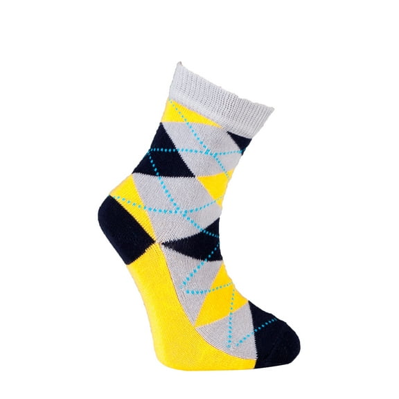 Yellow Coal Argyle Socks