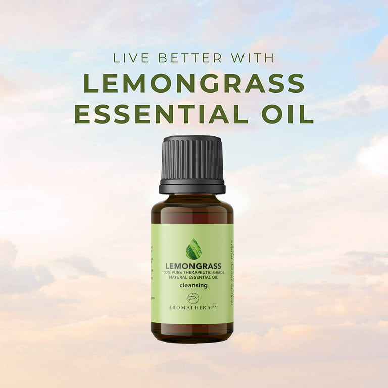 Plant Therapy Lemongrass Essential Oil. 100% Pure, Undiluted, Therapeutic Grade. 30 ml (1 Oz).