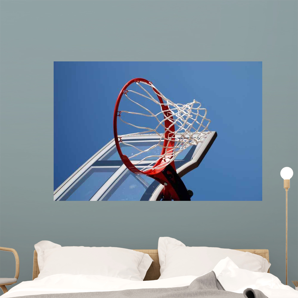 Outdoor Basketball Backboard and Wall Mural Decal Sticker, Wallmonkeys ...
