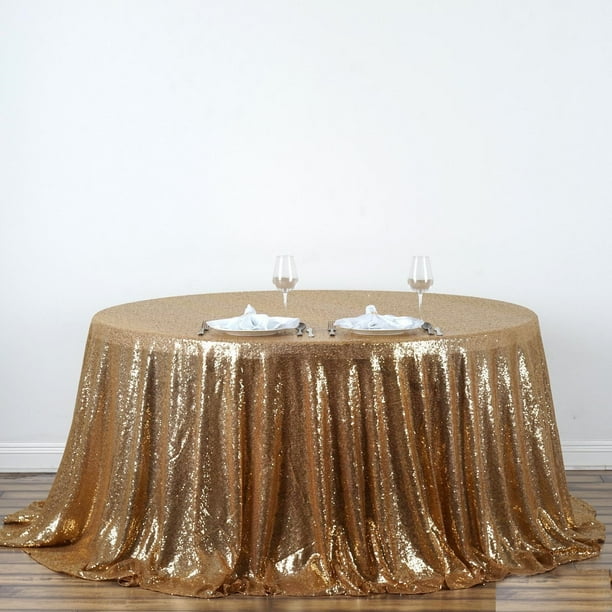 Efavormart 132" Wholesale Premium Table Cover Sparkly SEQUIN Round