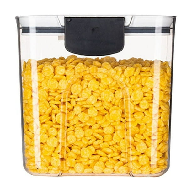 Recipiente para almacenar granos sellado al vacío | Frasco hermético de cocina para frutos secos, arroz y legumbres | Recipiente de plástico ABS para alimentos en 4 tamaños (de 350 ml a 4600 ml)