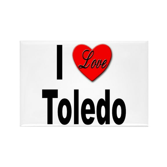 CafePress - I Love Toledo Ohio - Rectangle Magnet, 2"x3" Refrigerator Magnet