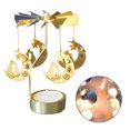 thumbnail image 4 of Candelero giratorio giratorio Banquete de boda Decoración del hogar de Navidad Candelabro de candelita de metal Scienceny HA1736-06B, 4 of 5