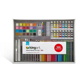 Zenacolor Mixed Media Art Set XXL with Professional Wooden Case (150  Pieces) - Art Supplies for Painting, Drawing, and Coloring - Pastels,  Acrylic