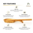 thumbnail image 3 of Olive Wood Spoon Rest - Handmade Kitchen Utensil Holder - Natural Wood Spoon Rest for Countertop - Durable & Elegant Kitchen Decor - 8.2 x 3.1 x 1.5 inches, 3 of 7