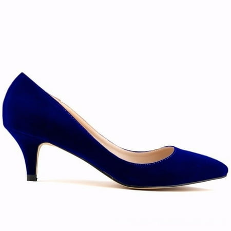 

Women Casual Pointed Toes Sexy Mid High Heels 5CM Wedding Party Dress Pumps Shoes Plus Size US 5-10