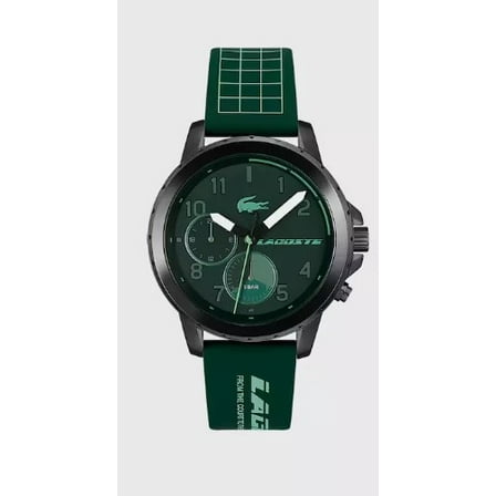 LACOSTE 2011218 ENDURANCE GREEN CHRONOGRAPH DIAL GREEN SILICONE STRAP MENS WATCH