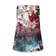 thumbnail image 3 of Tank Top Vestido Top de moda para mujer, camiseta sin mangas Bandeau sin tirantes a juego de colores, vacaciones de verano, camiseta holgada para vacaciones, blusa, (Hot Pink, L), 3 of 5