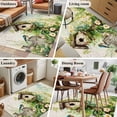 thumbnail image 5 of Area Rugs 2.7'x5', Spring Floral Carpet for Living Room Bedroom Dining Room, Birds Cabin Daisy Watercolor Botanical Throw Kitchen Rugs Non Slip Washable Rectangle Indoor Outdoor Rugs, 5 of 8