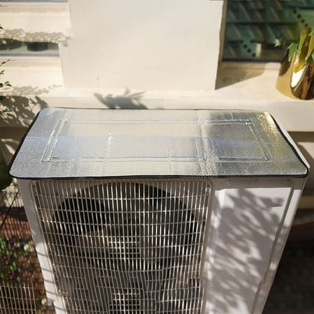 

Air Conditioner Outer Hood Aluminum Foil Heat Shield Sun Energy Saving Cover A