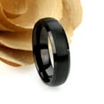thumbnail image 2 of Men's Women's Tungsten Wedding Band Engagement Ring 6mm Domed Black Ring, SZ 13, 2 of 3