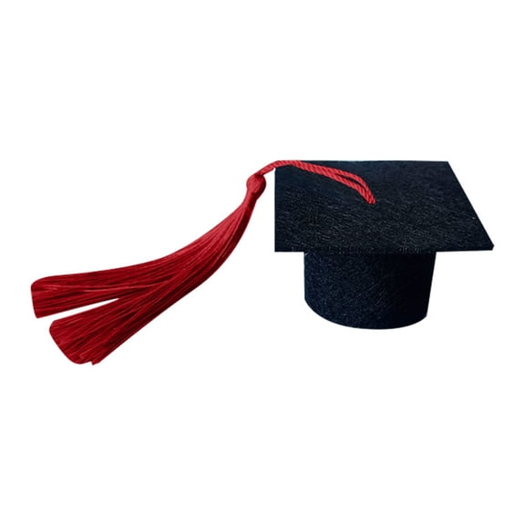 10-50 Pcs Mini Graduation Caps with Gold Tassels Dark Blue Black Small Grad Hats Bottle Cake Pops Toppers for 2026 Graduation Party Decorations