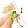 thumbnail image 3 of Flower Brooch Elegant Floral Art Fashionable Accessory Unique Artistic Clothing Jewelry Alloy Texture for Women Present, 3 of 8