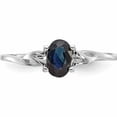 thumbnail image 5 of 10K White Gold Polished Geniune Sapphire Birthstone Ring (Size 7) Made In India 10xbr150, 5 of 6