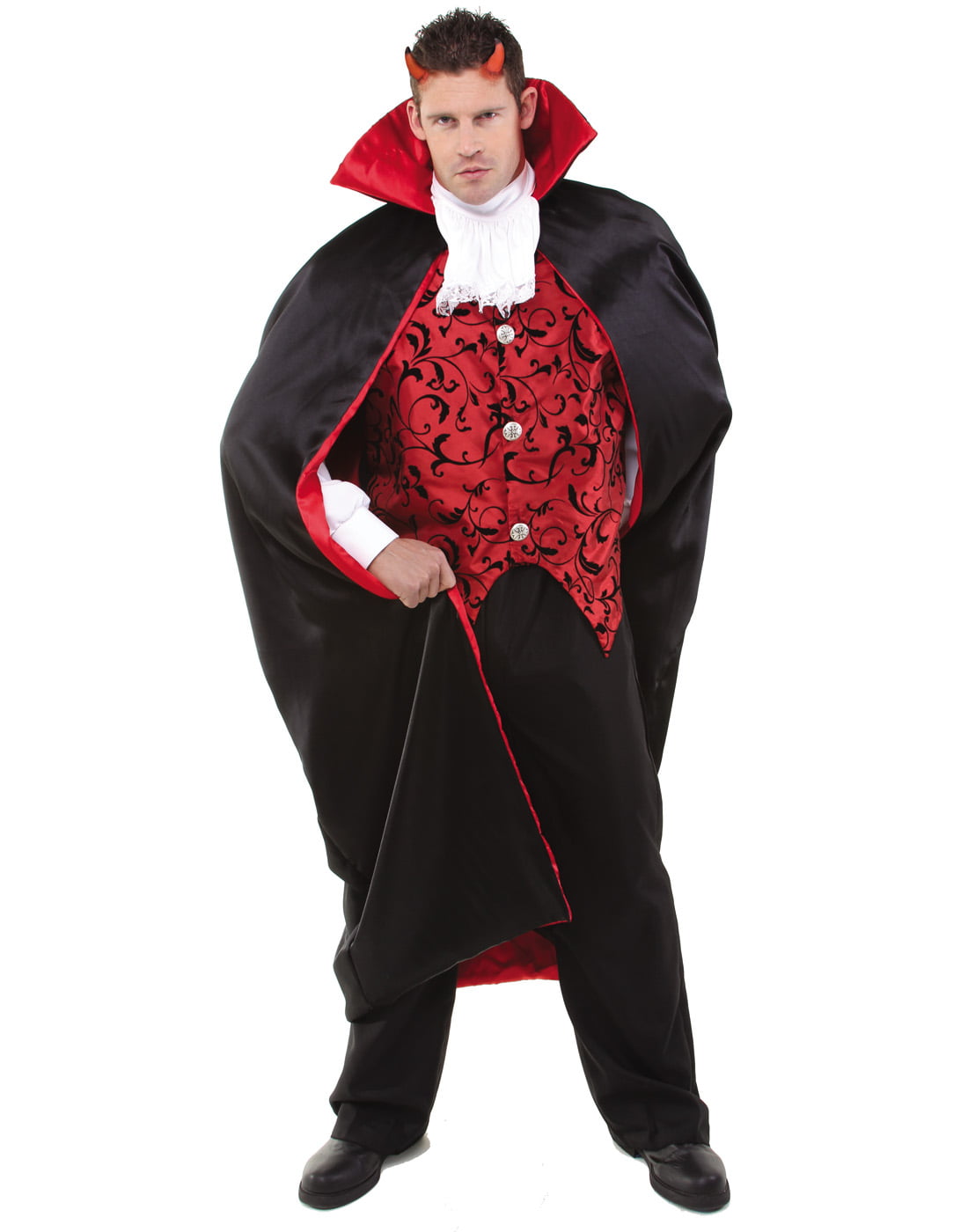 Victorian Devil Lucifer Adult Mens Vest Kit Halloween Costume-Os ...