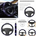 thumbnail image 3 of Renewold Sea Turtle Rose Galaxy Violet Car Seat Covers Set 11 PCS, with Soft Breathable Steering Wheel Seat Belt Covers Coasters Keychain Universal Fit for Most Vehicles, 3 of 7